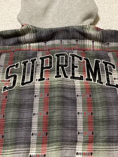 Supreme, Shirts, Supreme Hooded Denim Flannel Ls Button Down Shirt Size  Medium Fw 232014 Ma