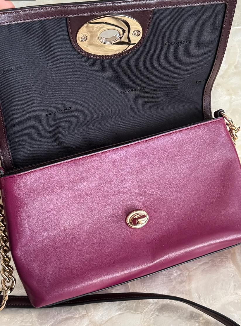 Coach Coach Purple Snake Skin Crossbody Size ONE SIZE - 2 Thumbnail