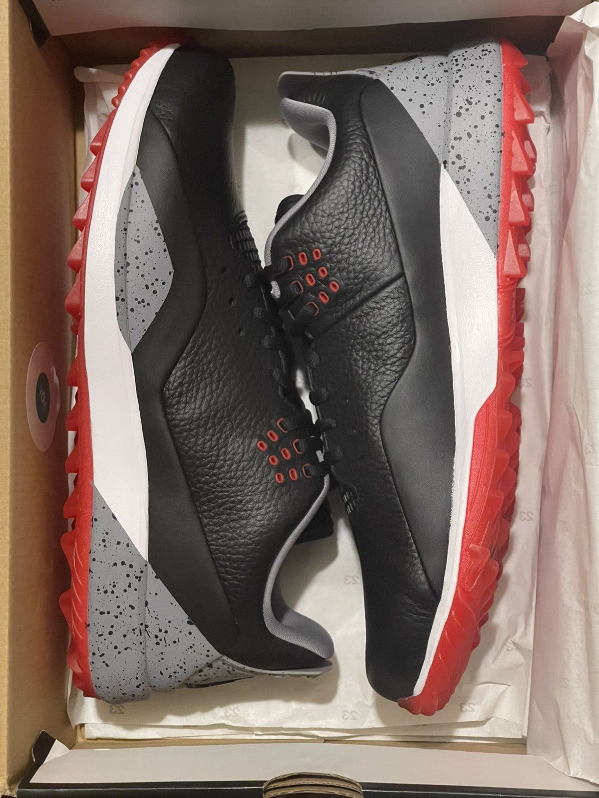 Jordan Brand *New* Nike Jordan ADG 3 Black Cement Golf - Bred Size US 11.5 / EU 44-45 - 9 Thumbnail