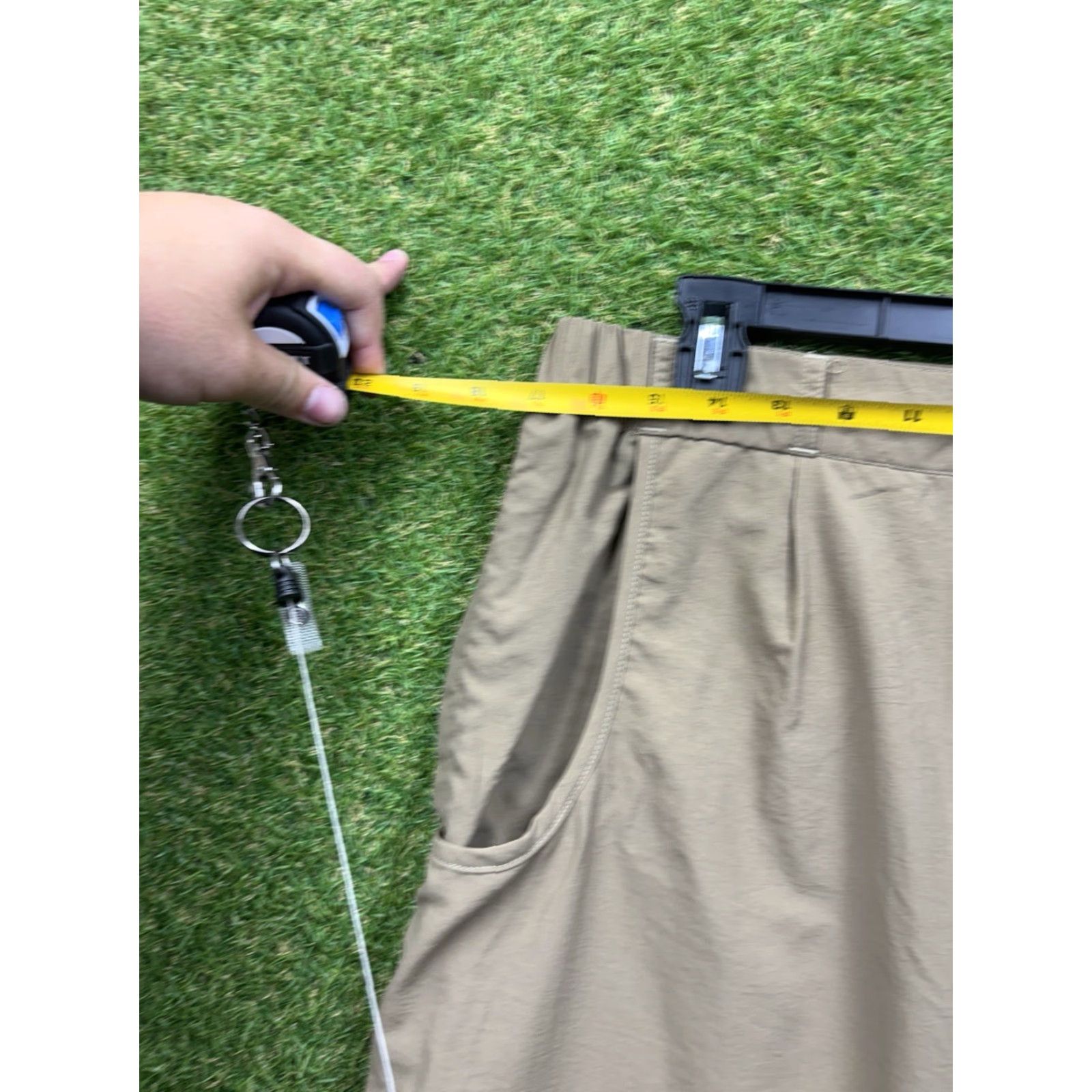Doublet RailRider Nylon Hiking Pants Mens Medium Brown Elastic Waist Casual Travel 32 in Size US 31 - 2 Thumbnail