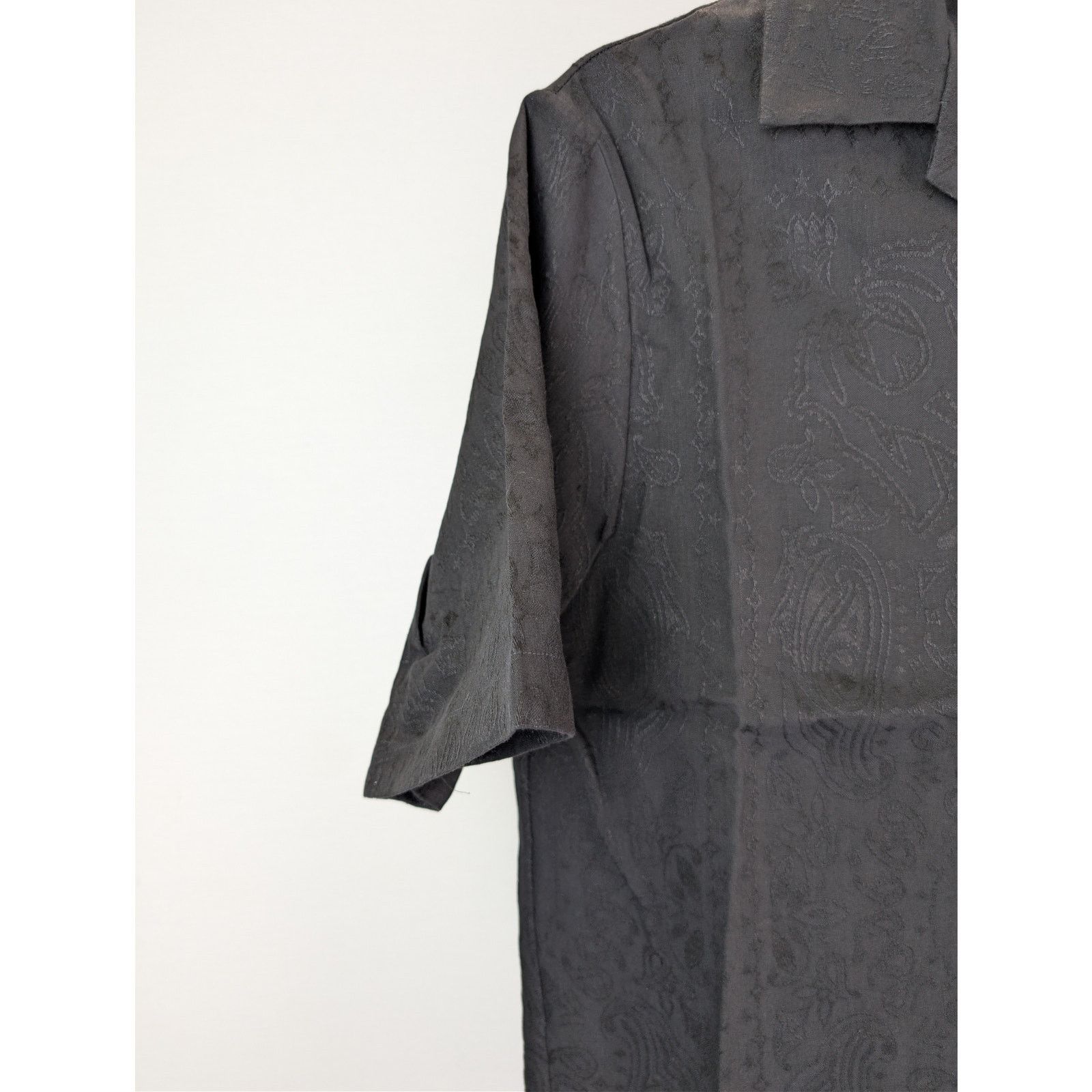 Amiri o1rshd1 MA Bandana Linen Camp Shirt in Black Size US M / EU 48-50 / 2 - 6 Thumbnail