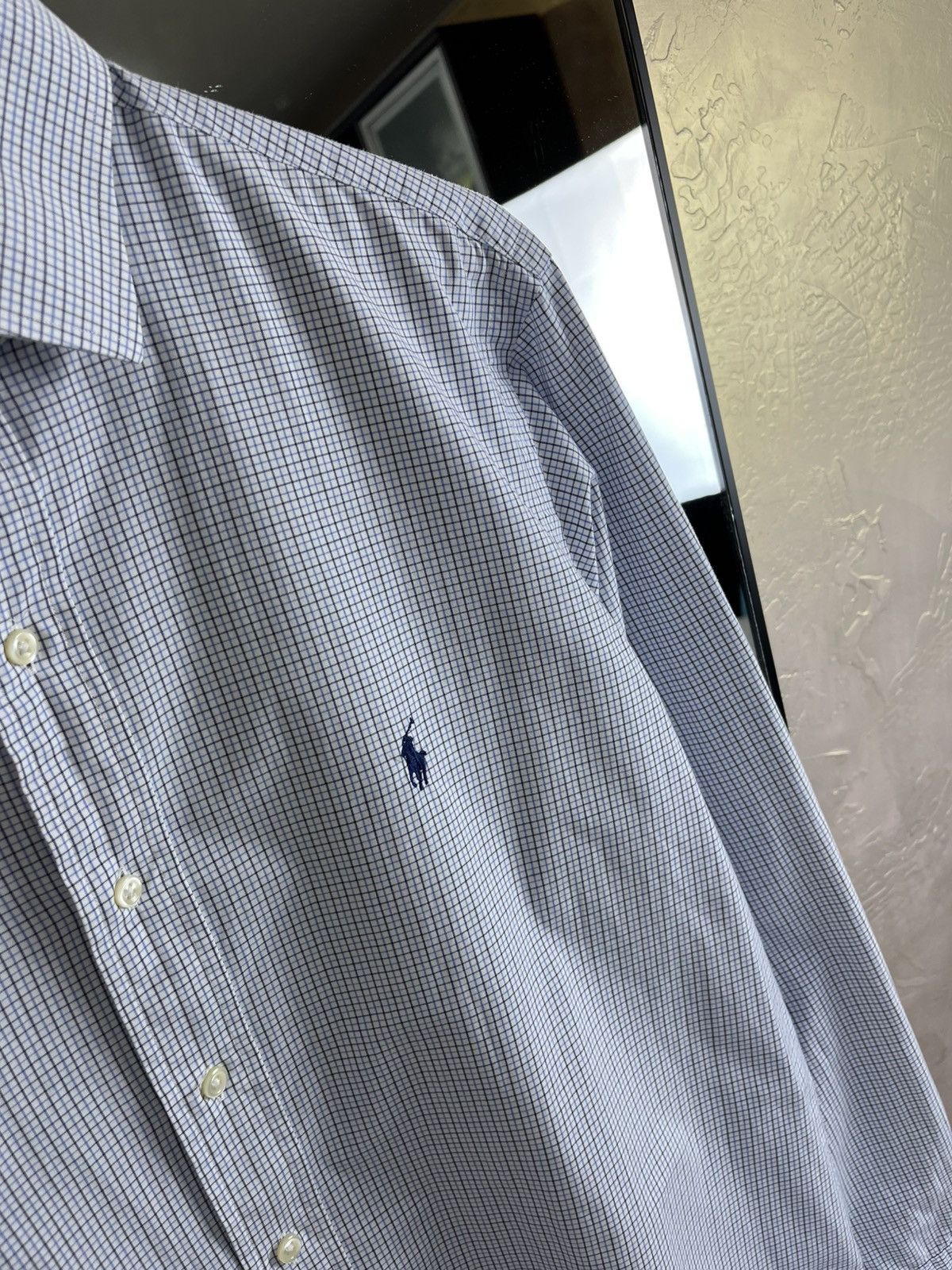 Polo Ralph Lauren Polo Ralph Lauren Regent CustomFit Spread Collar Check Shirt Size US XL / EU 56 / 4 - 3 Thumbnail