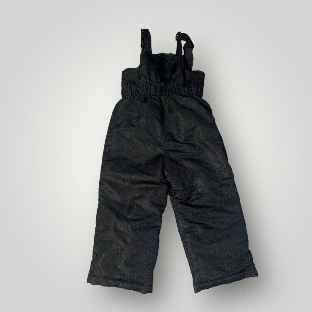 Designer Kids Black Insulated Snow Bib Overalls - Perfect Winter Gear Size US XXS / EU 40 - 8 Thumbnail