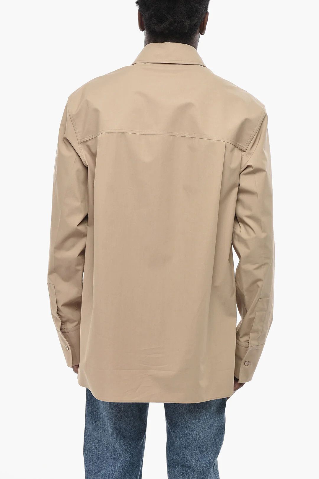 Gucci og1mm0426 Cotton Poplin Shirt in Beige Size US M / EU 48-50 / 2 - 2 Thumbnail
