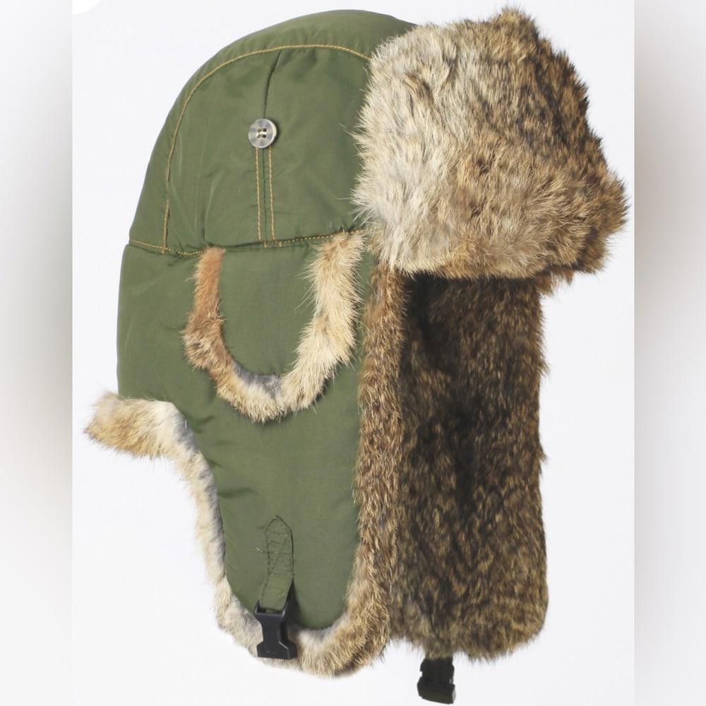 Designer Man bomber rabbit fur winter hat - size S Size ONE SIZE - 1 Preview