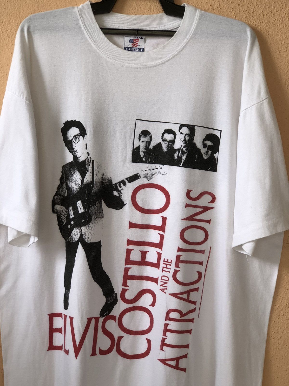 Band Tees × Vintage Vintage 90s ELVIS COSTELLO n The ATTRACTION Size US XXL / EU 58 / 5 - 3 Thumbnail