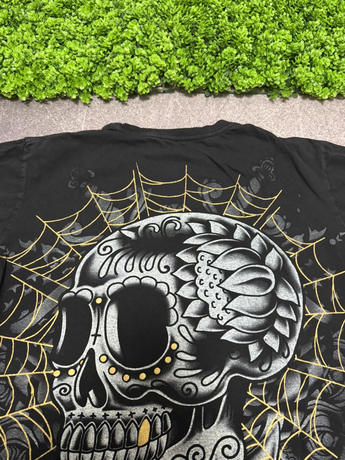 Ed Hardy Vintage Y2K Emperor Elernity Distressed Washed Sull T-Shirt Size US M / EU 48-50 / 2 - 16 Thumbnail