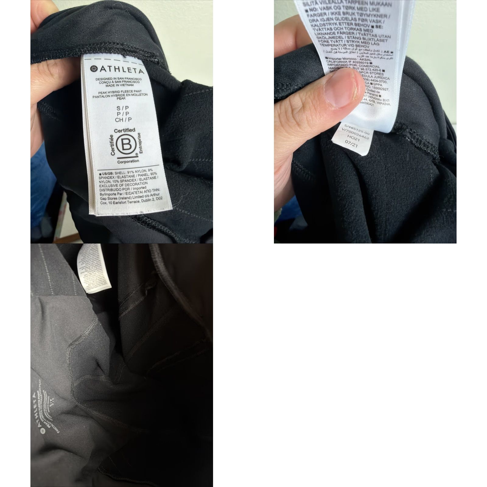 Athleta Athleta Pant Womens Small Black Fleece Nylon Spandex Flared 29in Pull On Pockets Zip Pocket Activewear Athleisure Winter Fall Size 28" / US 6 / IT 42 - 9 Thumbnail
