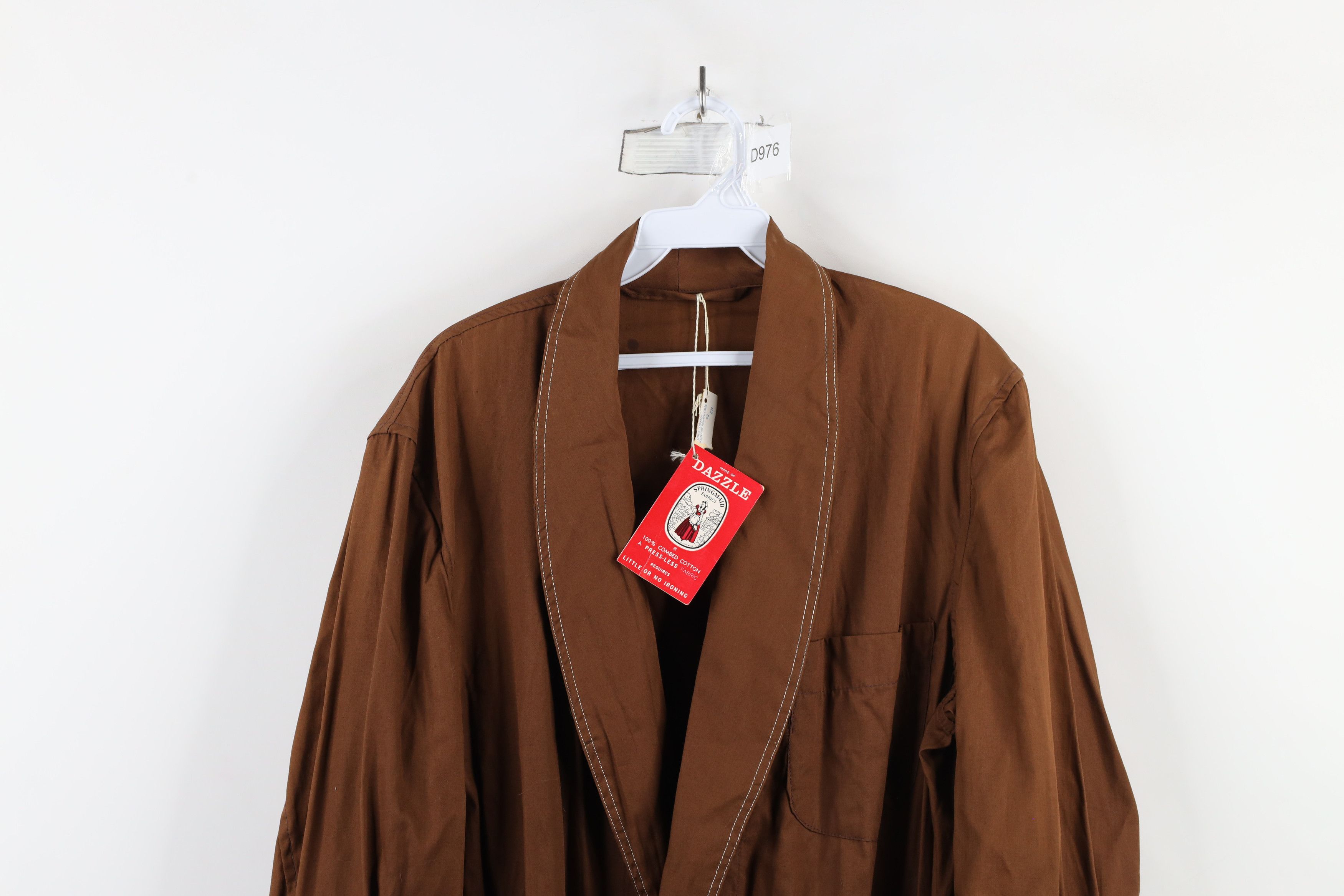 Vintage Deadstock Vintage 50s 60s Rockabilly Belted Bath Robe Size US L / EU 52-54 / 3 - 2 Thumbnail