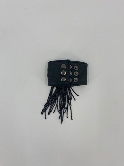 Armani × If Six Was Nine × Tornado Mart Black leather Armani Exchange bracelet. Size ONE SIZE - 1 Thumbnail