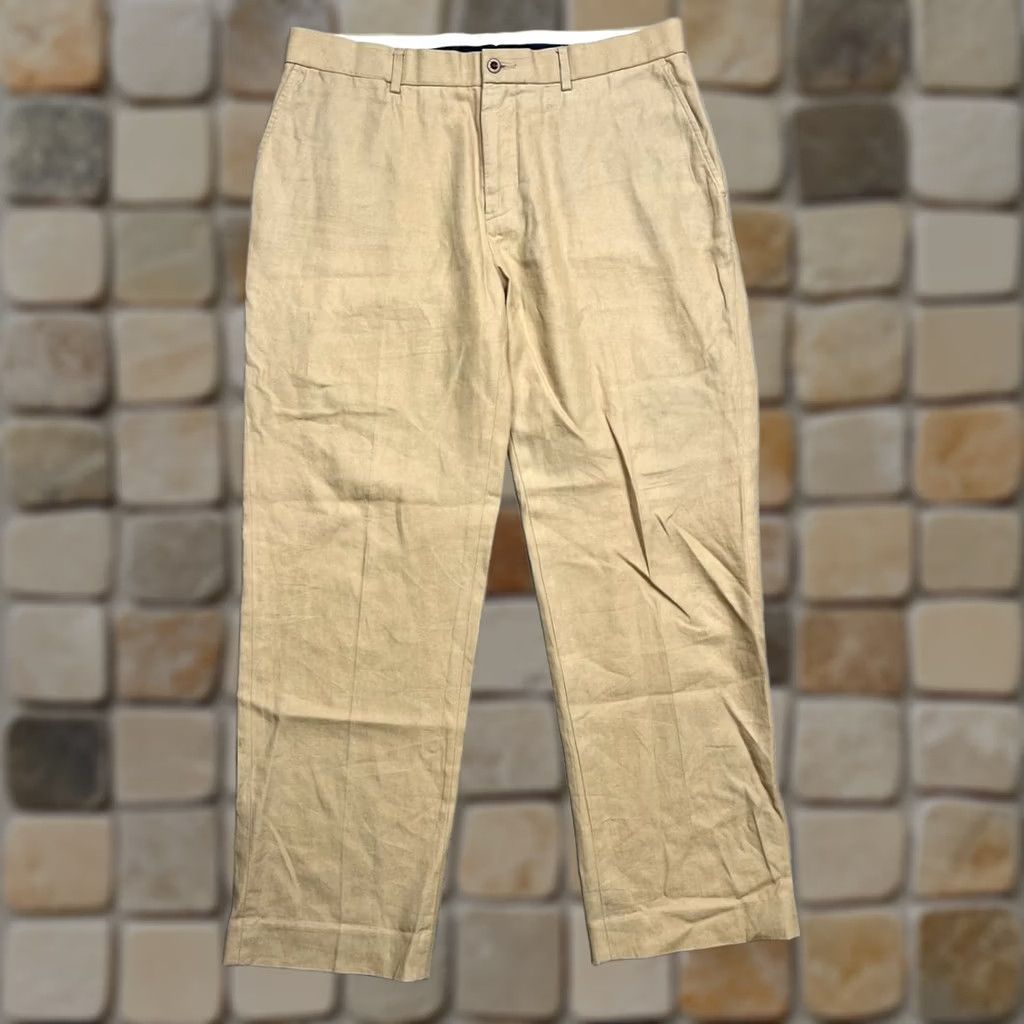 Polo Ralph Lauren VINTAGE Polo Ralph Lauren trousers flat front Linen 34x29 Size US S / EU 44-46 / 1 - 1 Thumbnail