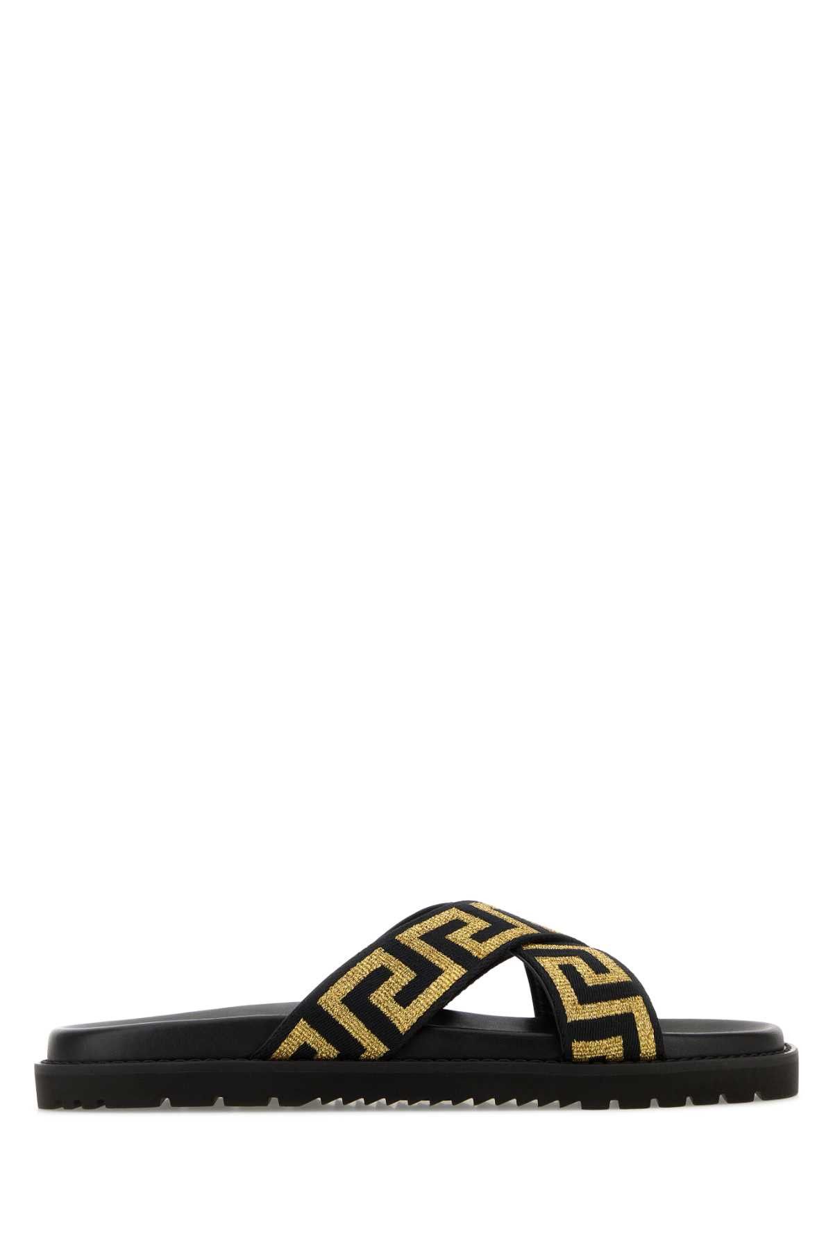 Versace Embroidered Fabric Slippers Size US 7 / EU 40 - 1 Thumbnail