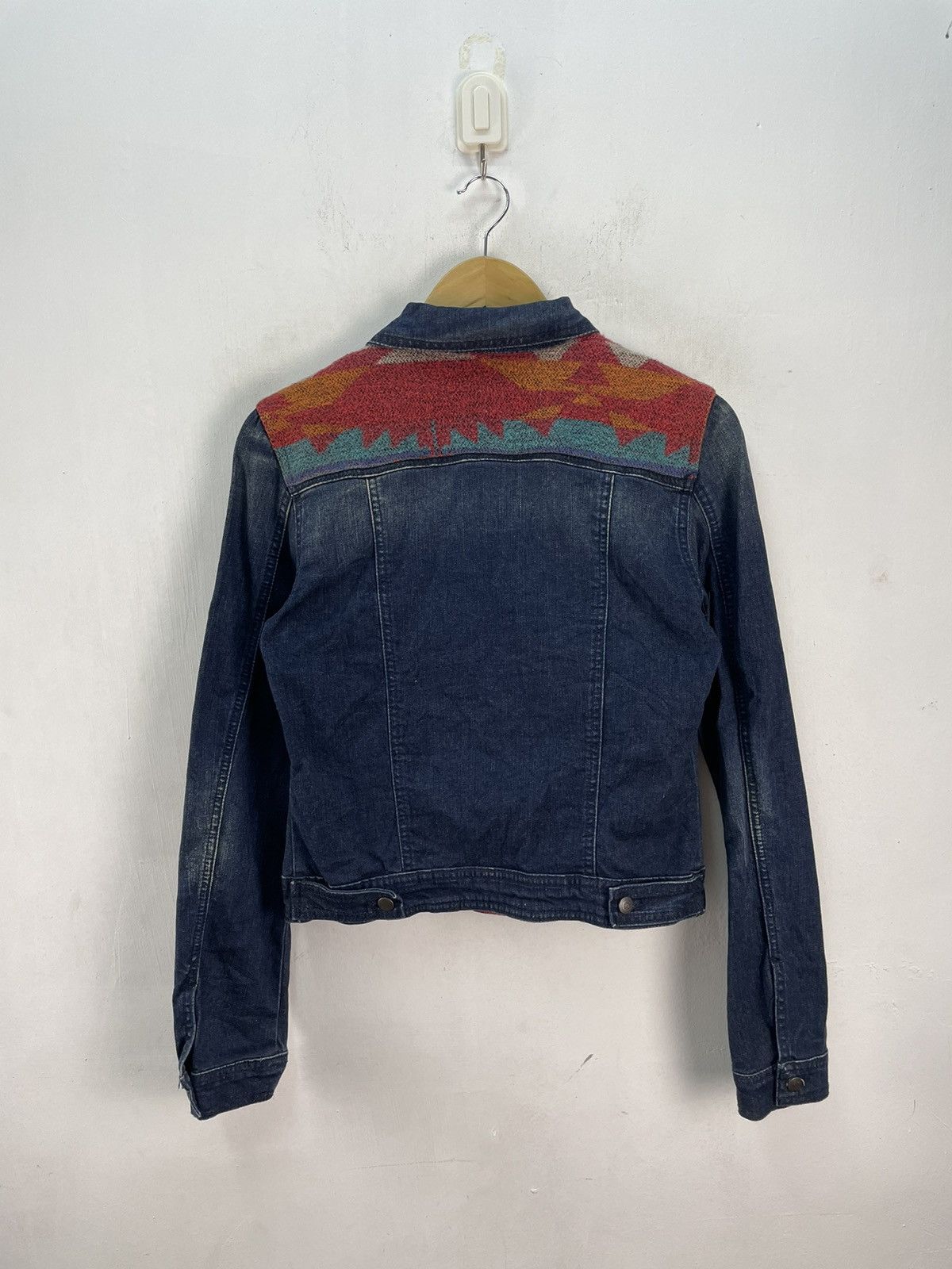 If Six Was Nine × Zara Zara Women Trucker Denim Jacket Native Navajo Patchwork Size S / US 4 / IT 40 - 2 Thumbnail
