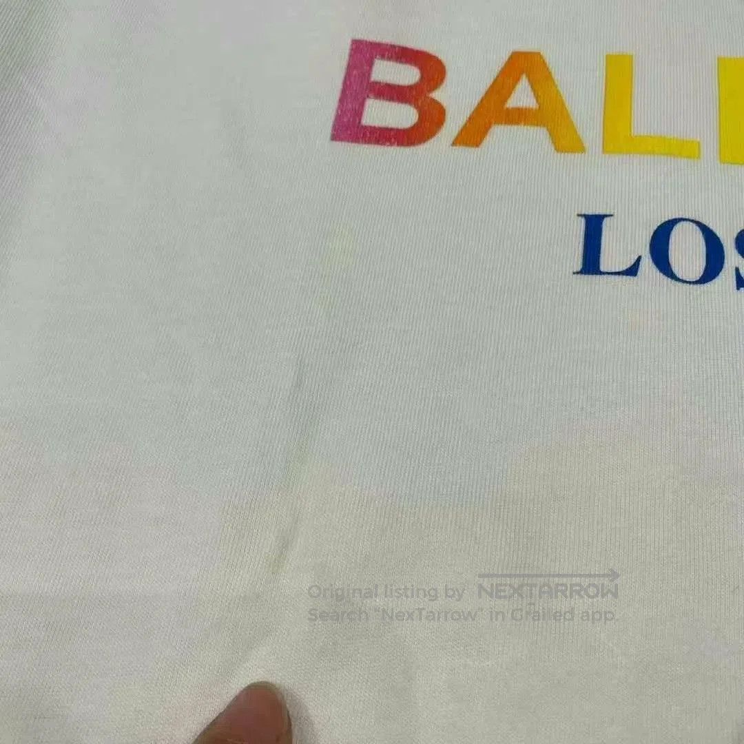 Balenciaga balenciaga white rainbow letter short sleeve shirt. Size US M / EU 48-50 / 2 - 4 Thumbnail