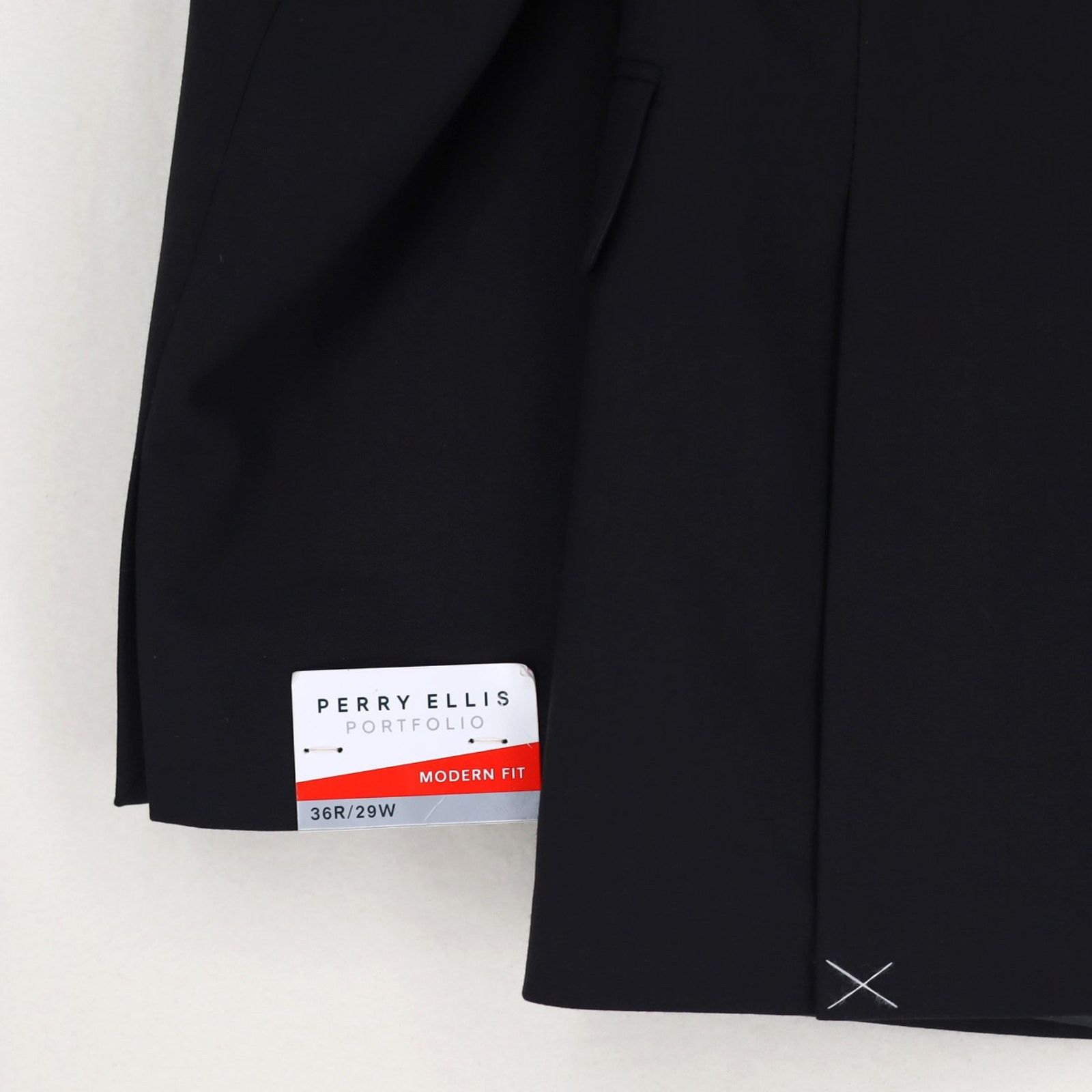 Perry Ellis Perry Ellis Men's Black Modern Classic Suit Blazer Size 36R Size 36R - 7 Thumbnail