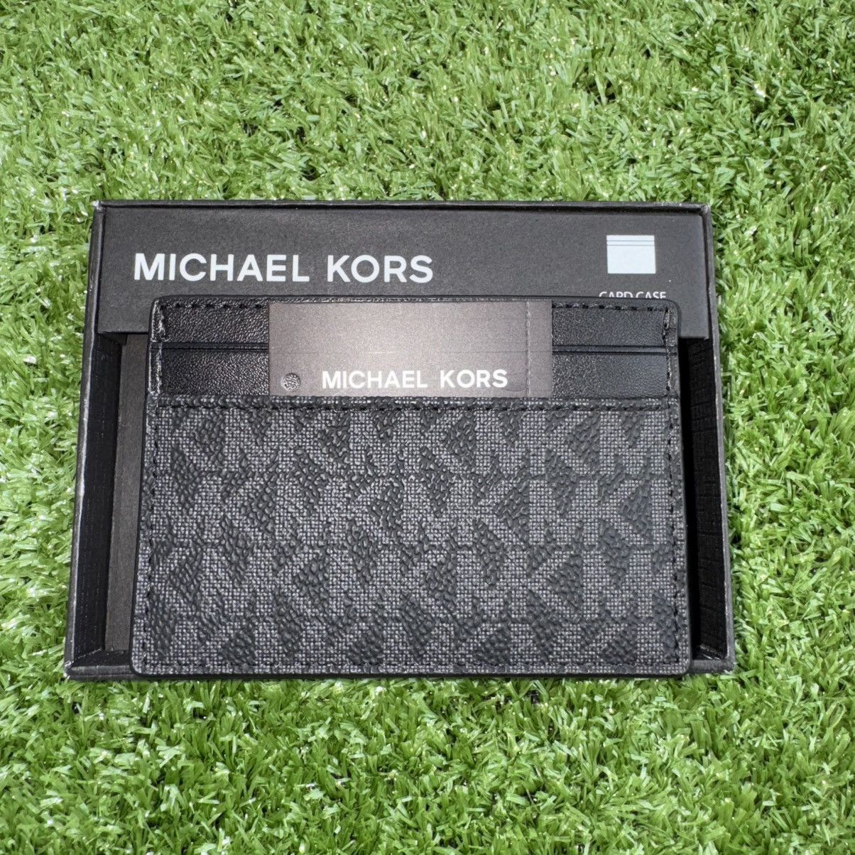 Michael Kors × Vintage Michael Kors Black Monogram Jet Set Leather Card Case Wallet Size ONE SIZE - 4 Thumbnail