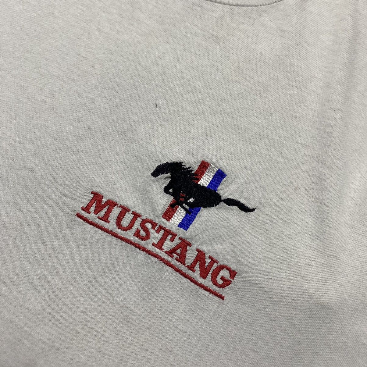 Vintage Vintage Mustang small logo nascar racing 90 singl stitch tee Size US XL / EU 56 / 4 - 3 Thumbnail