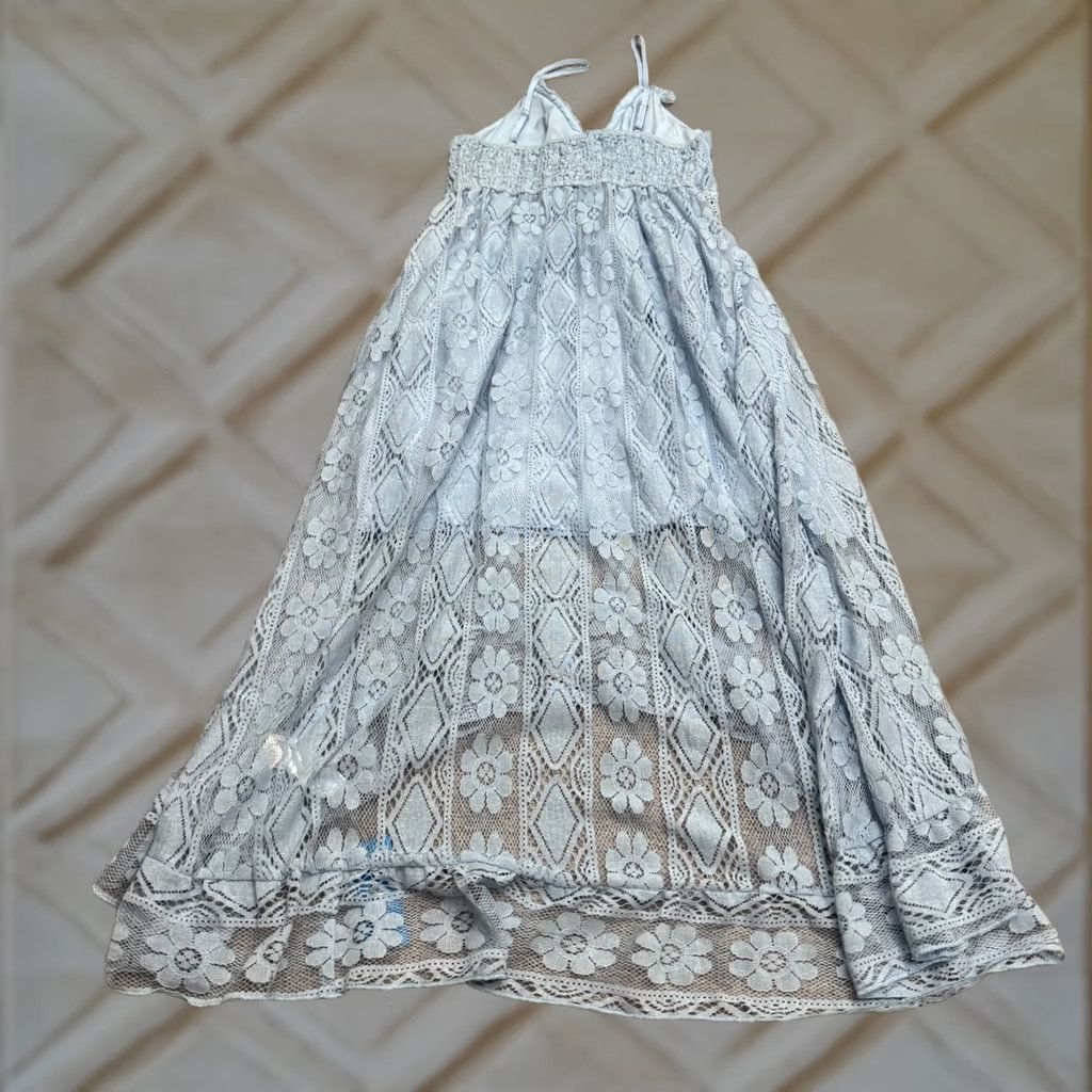 Vintage Cupshe Maxi Dress Womens Small Blue Lace Hi-Low Strappy NWT Boho Beach Vintage: No Size S / US 4 / IT 40 - 1 Thumbnail
