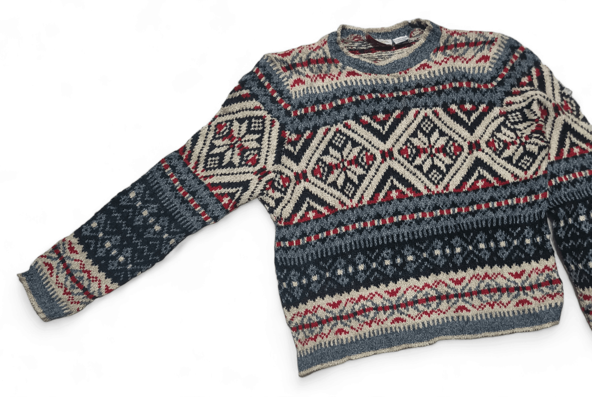 Basic Editions Vintage 80s BASIC EDITIONS Ethnic Pattern Knit Sweater Size XL / US 12-14 / IT 48-50 - 4 Thumbnail