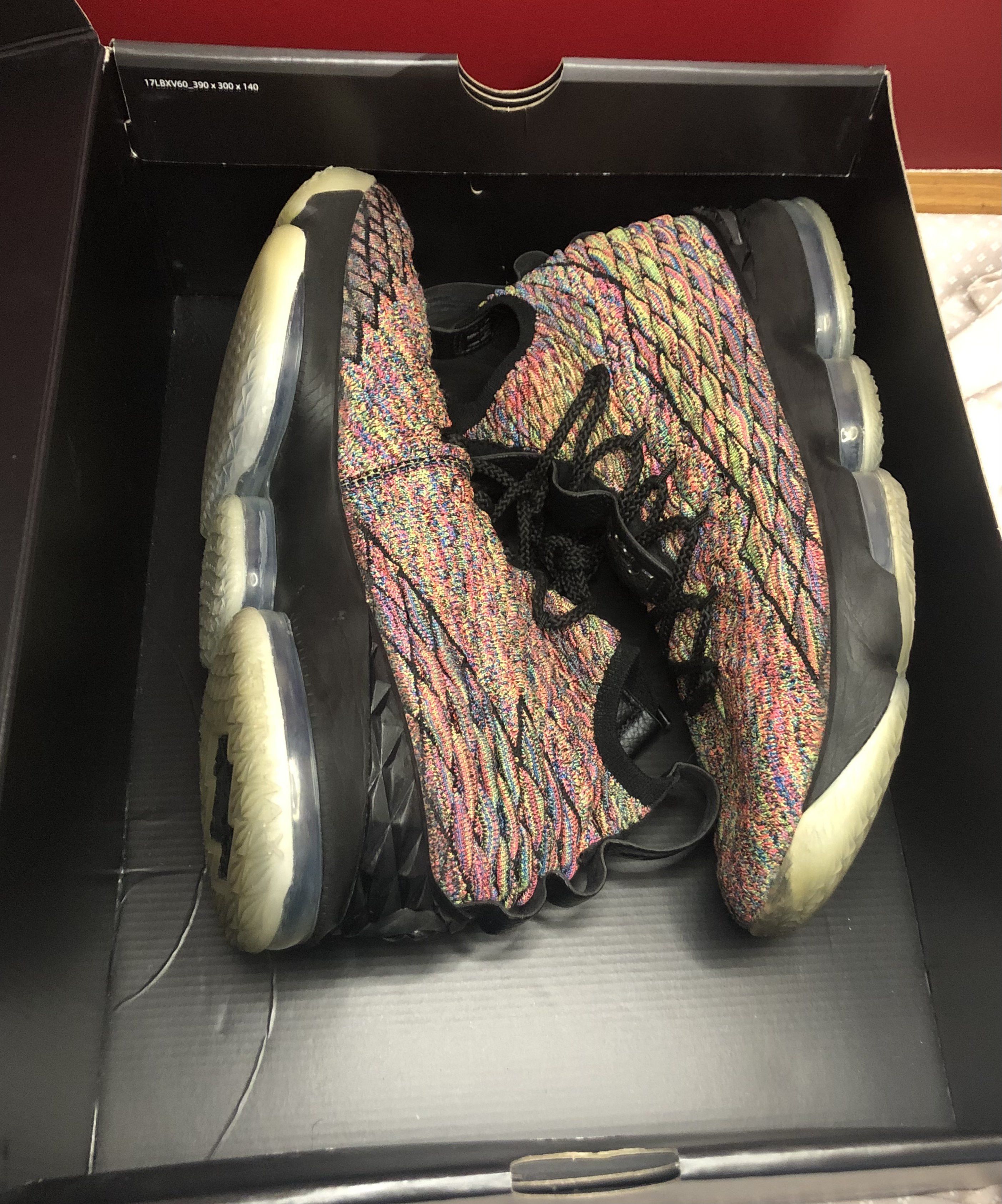 Nike LeBron 15 Fruity Pebble Black – Size 11.5 Size US 11.5 / EU 44-45 - 1 Thumbnail