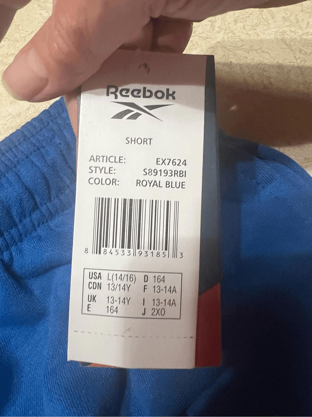 Reebok Reebok Boys Shorts Sz L (14-16) Blue NWT Size US 26 / EU 42 - 4 Thumbnail