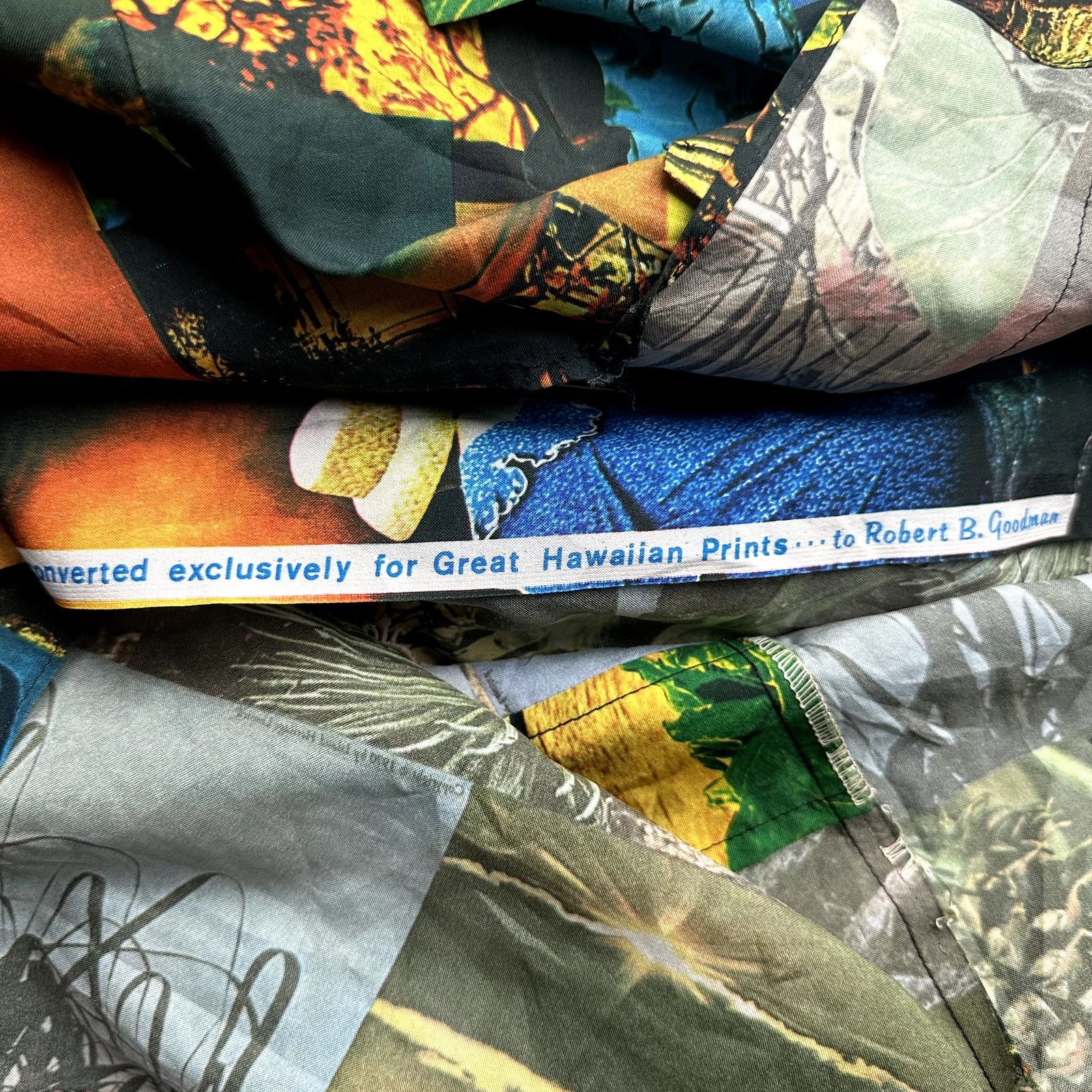 Other Vintage 1970 Waltah Clarke's Collage Hawaiian Shirt Large Size US L / EU 52-54 / 3 - 6 Thumbnail