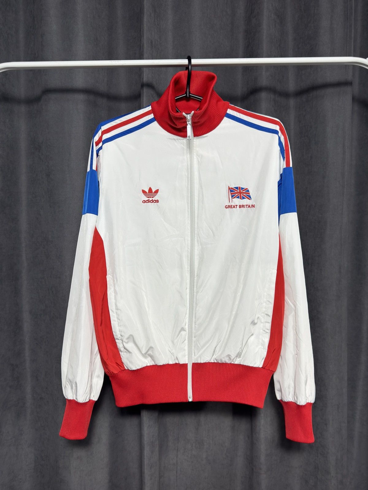 Vintage Adidas Great Britain Retro Track Top Jacket Size US M / EU 48-50 / 2 - 1 Thumbnail