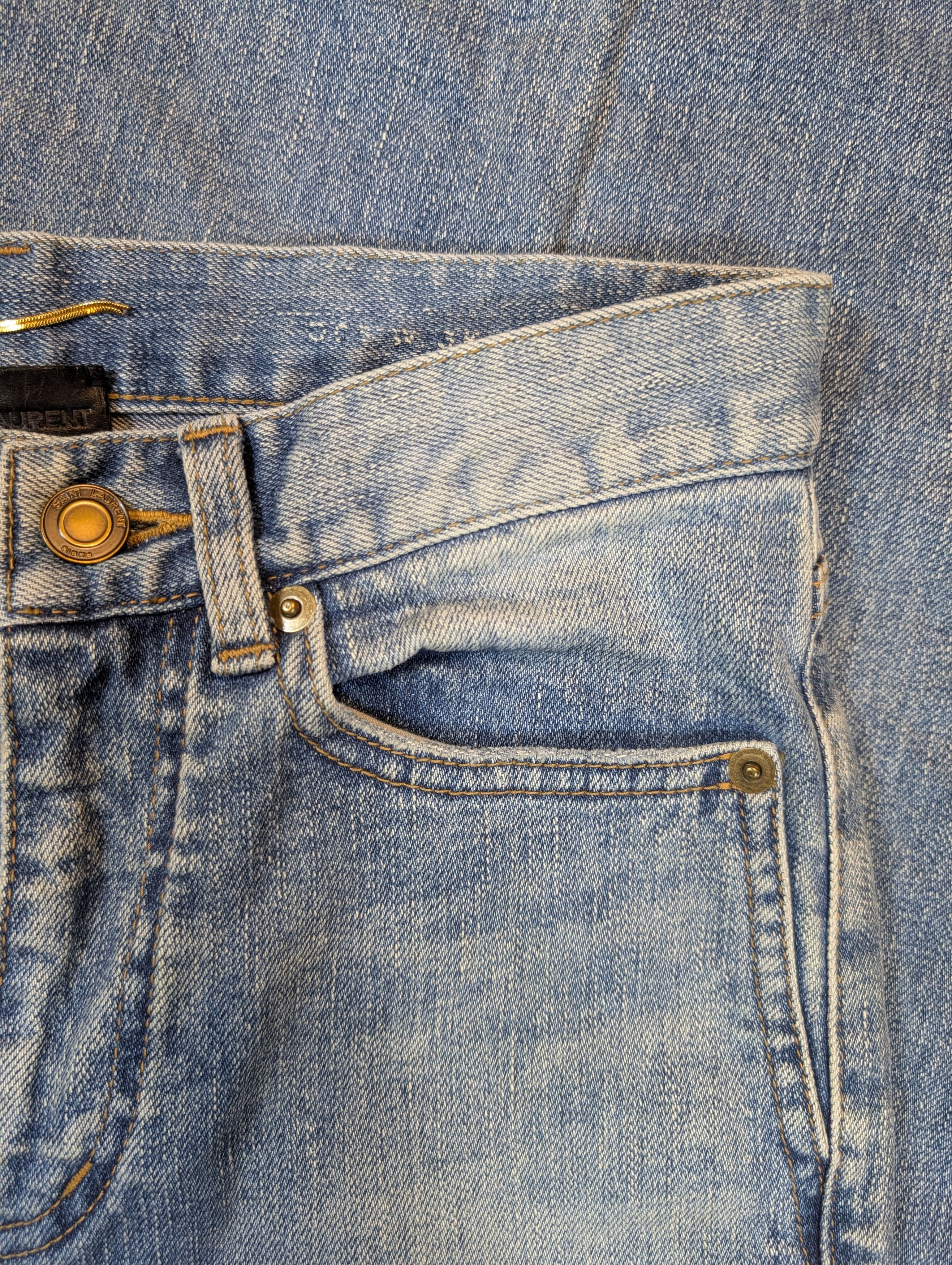 Saint Laurent Paris Saint Laurent Blue Denim Jeans Hedi Slimane D02 Size 26" / US 2 / IT 38 - 3 Thumbnail