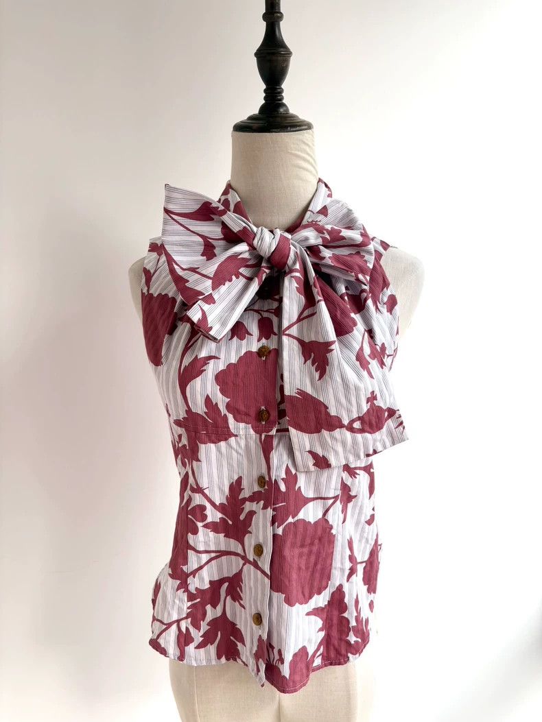 Vivienne Westwood Vivienne Westwood size1 Red floral bow tie shirt vest Size M / US 6-8 / IT 42-44 - 1 Thumbnail