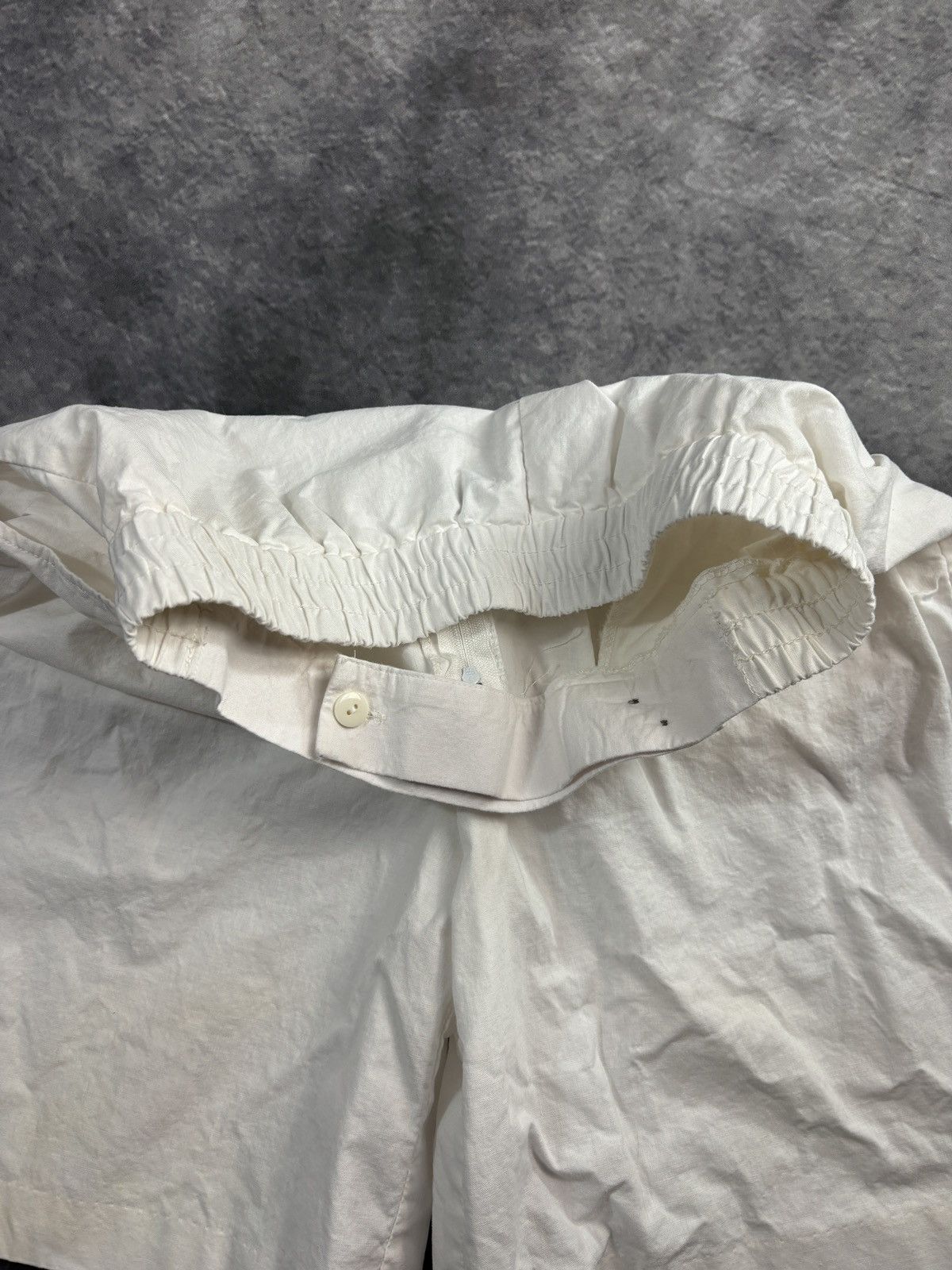 Vintage Vintage Pleated Shorts 80s 90s Cotton Loose Baggy White Stag Size US 28 / EU 44 - 6 Thumbnail