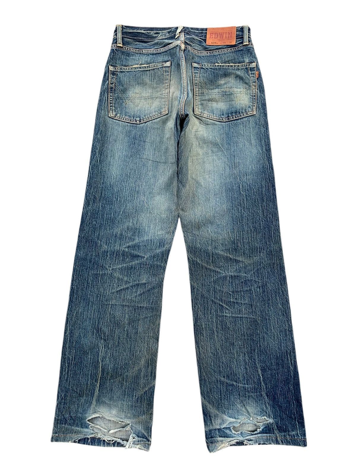 Edwin VINTAGE EDWIN 505z SELVEDGE FADED&RUSTY DISTRESSED DENIM Size US 30 / EU 46 - 2 Thumbnail
