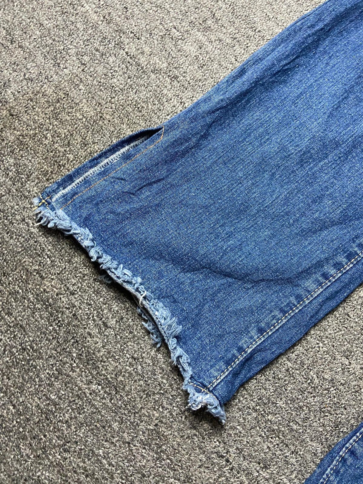 Japanese Brand Chou Chou Angelina Wide Leg Denim Jeans with Patches (165) Size 24" / US 00 / IT 34 - 10 Thumbnail