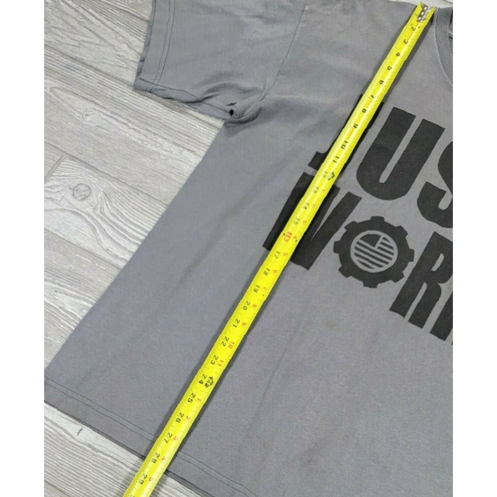 Vintage VINTAGE Bayside Shirt Adult L Gray 90s Just Work Heavyweight Oversized 100 cotton T-Shirt Mens L Size US L / EU 52-54 / 3 - 6 Thumbnail