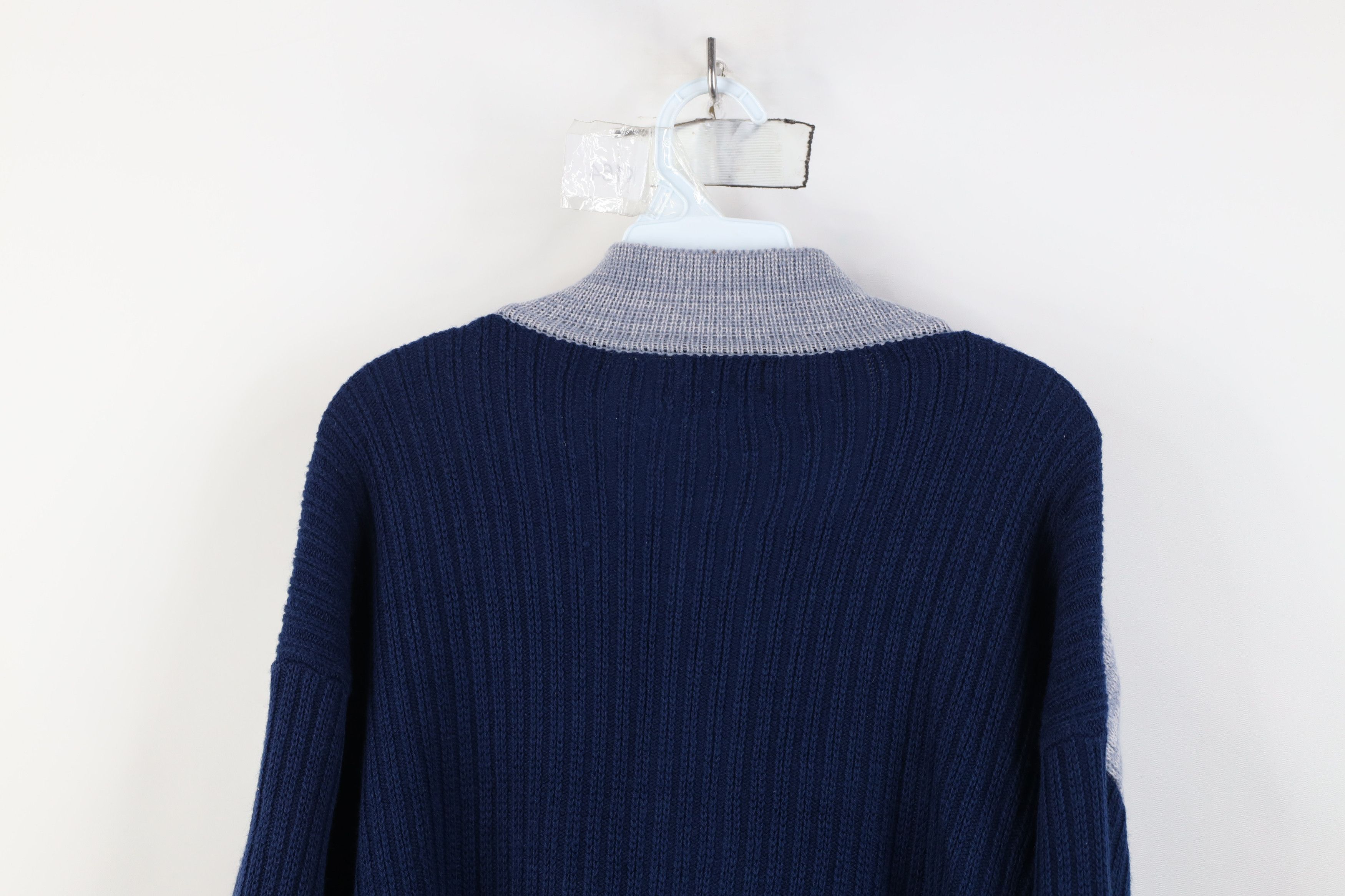 Vintage Vintage 90s Streetwear Ribbed Knit Full Zip Cardigan Sweater Size US L / EU 52-54 / 3 - 12 Thumbnail