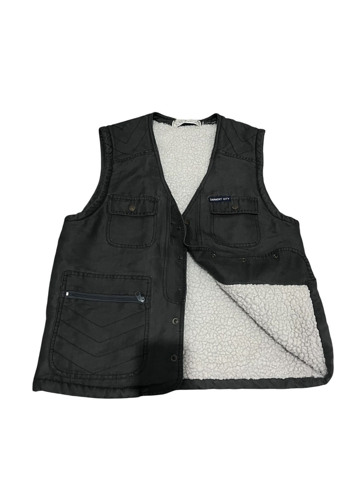 Engineered Garments VTG 90’s GARMEN CITY Vest Sherling Jacket Size US L / EU 52-54 / 3 - 1 Thumbnail