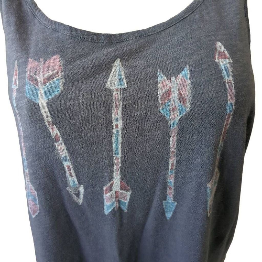 Torrid Torrid 1X Arrow Print Racerback Tank Top Heather Gray Size XL / US 12-14 / IT 48-50 - 2 Thumbnail