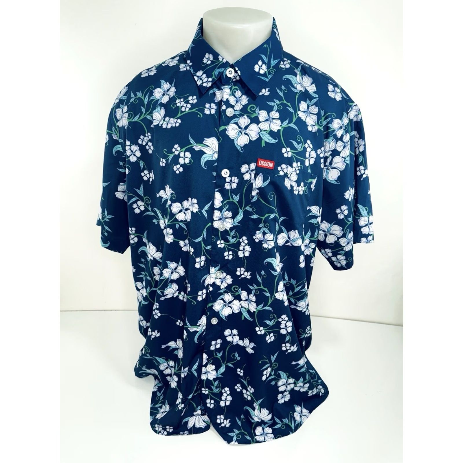 ALOHAS Dixxon Floral Aloha Hawaiian Mens 2XL Shirt Short Sleeve Button-Up Blue 90s Theme Mens Size US XXL / EU 58 / 5 - 2 Thumbnail