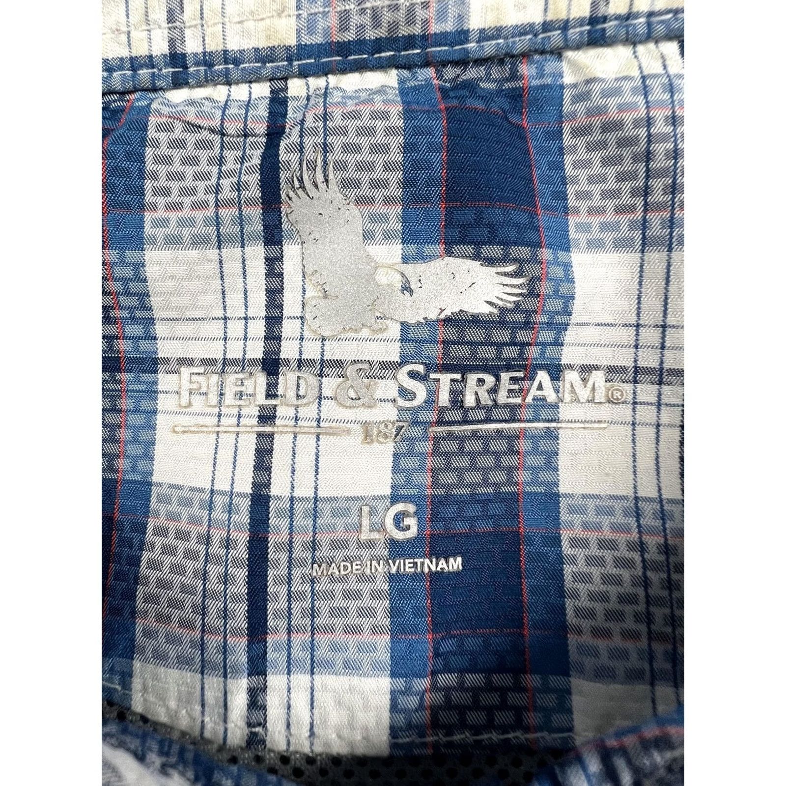 Vintage Field & Stream Mens Large Blue Plaid Long Sleeve Button Up Shirt Lined Fishing Size US L / EU 52-54 / 3 - 3 Thumbnail
