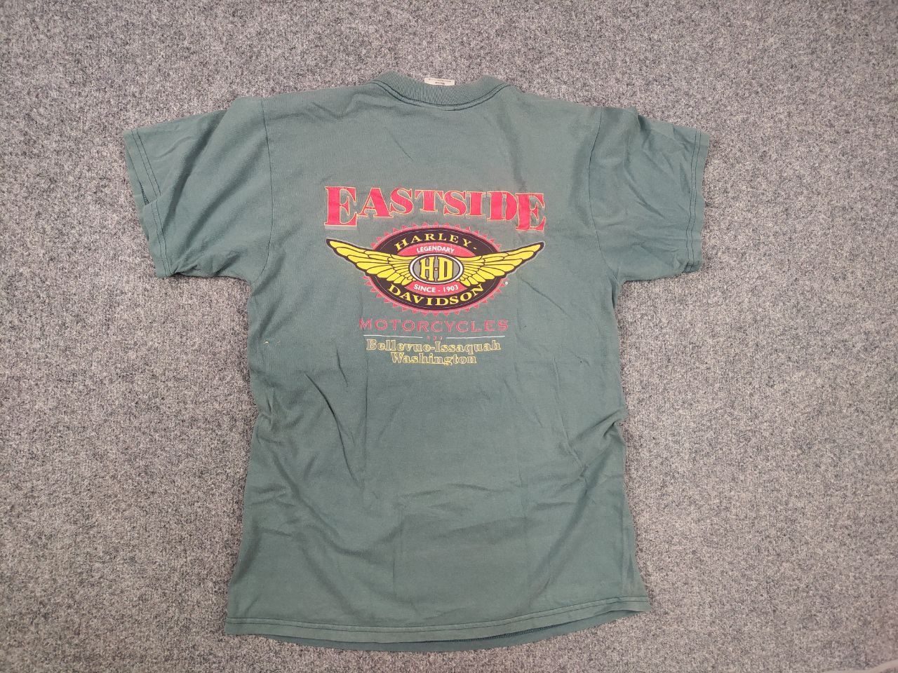 Harley Davidson Vintage 90s Harley Davidson Tultex Fastside Logo T Shirt Tee Size US M / EU 48-50 / 2 - 12 Thumbnail