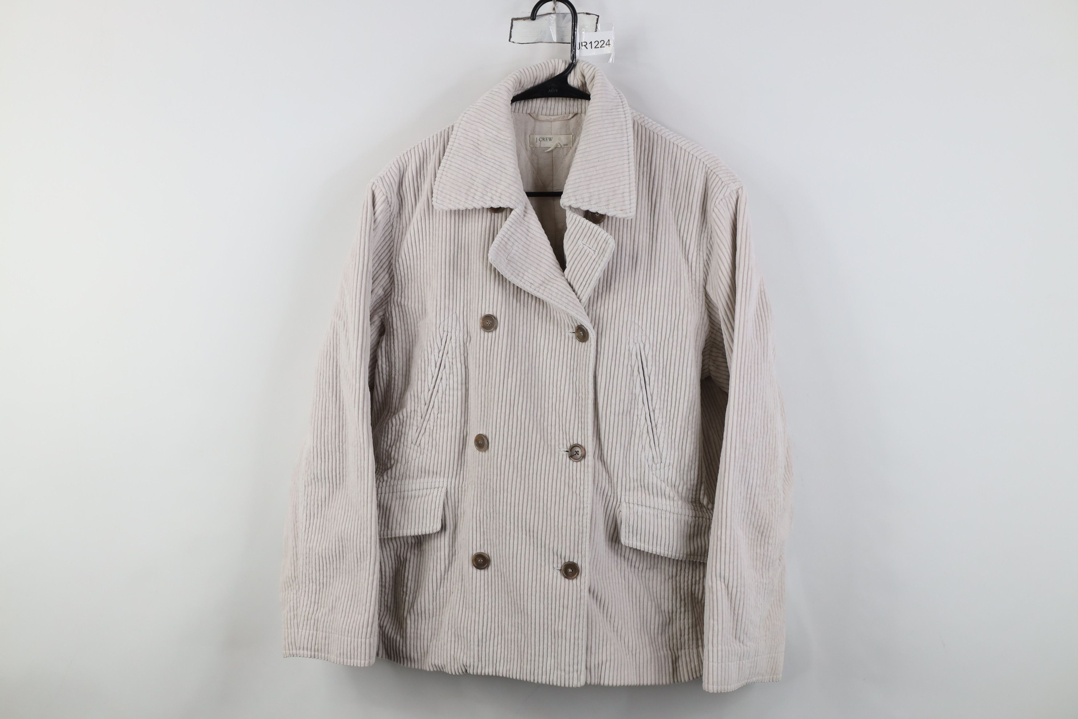 J.Crew Vintage 90s Y2K J Crew Quilted Corduroy Peacoat Jacket Size M / US 6-8 / IT 42-44 - 1 Thumbnail