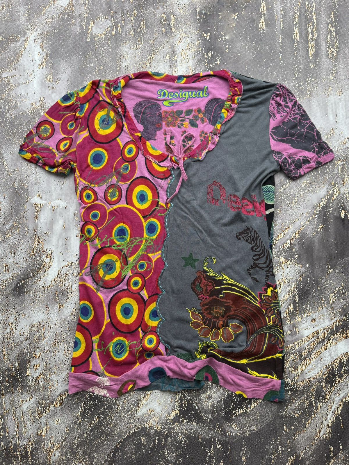 Desigual Desigual Vintage Amazing Printed Blouse Size L / US 10 / IT 46 - 2 Thumbnail