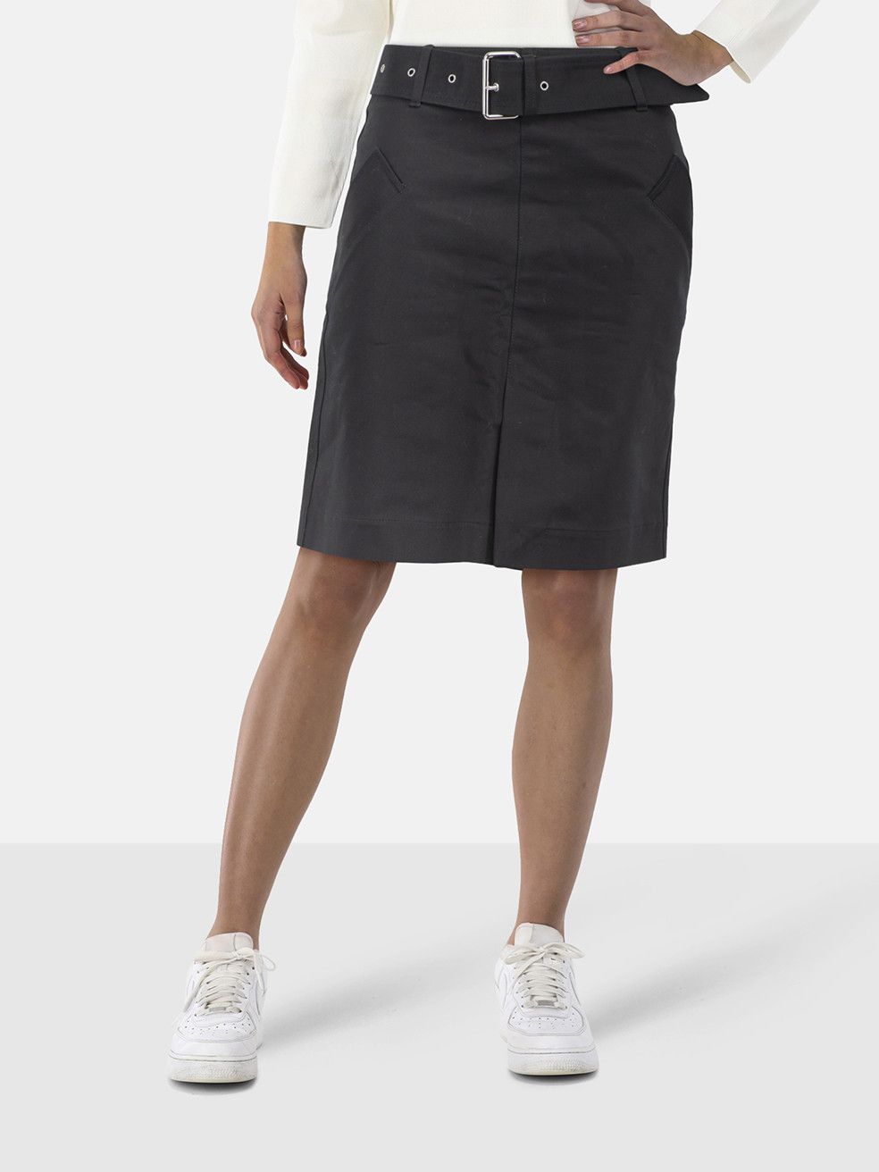 Toteme Black Cotton Trench Skirt Size 26" / US 2 / IT 38 - 1 Thumbnail