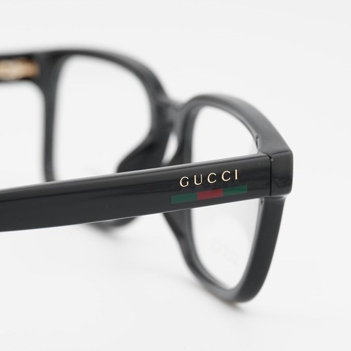 Gucci Gucci GG2107OL 005 Square Eyeglasses - Shiny Black 57mm Size ONE SIZE - 5 Thumbnail