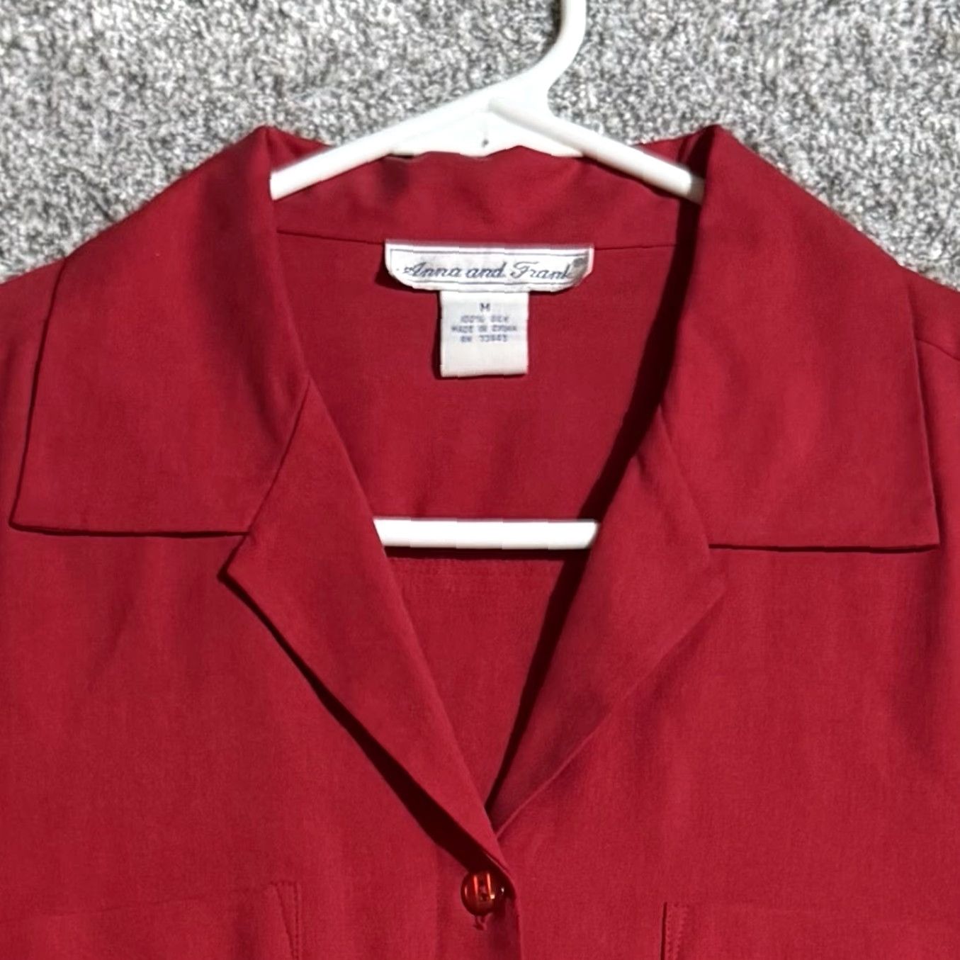 Vintage VINTAGE Anna and Frank Top Womens Medium Silk Office Smart Casual Button Up Shirt Size M / US 6-8 / IT 42-44 - 3 Thumbnail