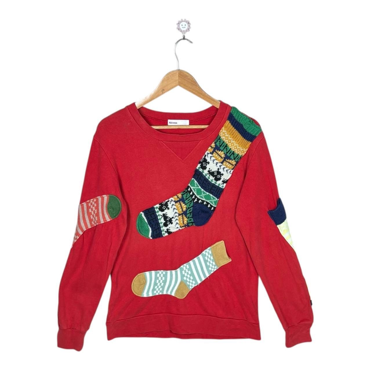 Ne-Net ⁠Ne-Net Issey Miyake Sock Sweatshirt Archive Japan Red Sz 3⁠ Size US M / EU 48-50 / 2 - 1 Thumbnail