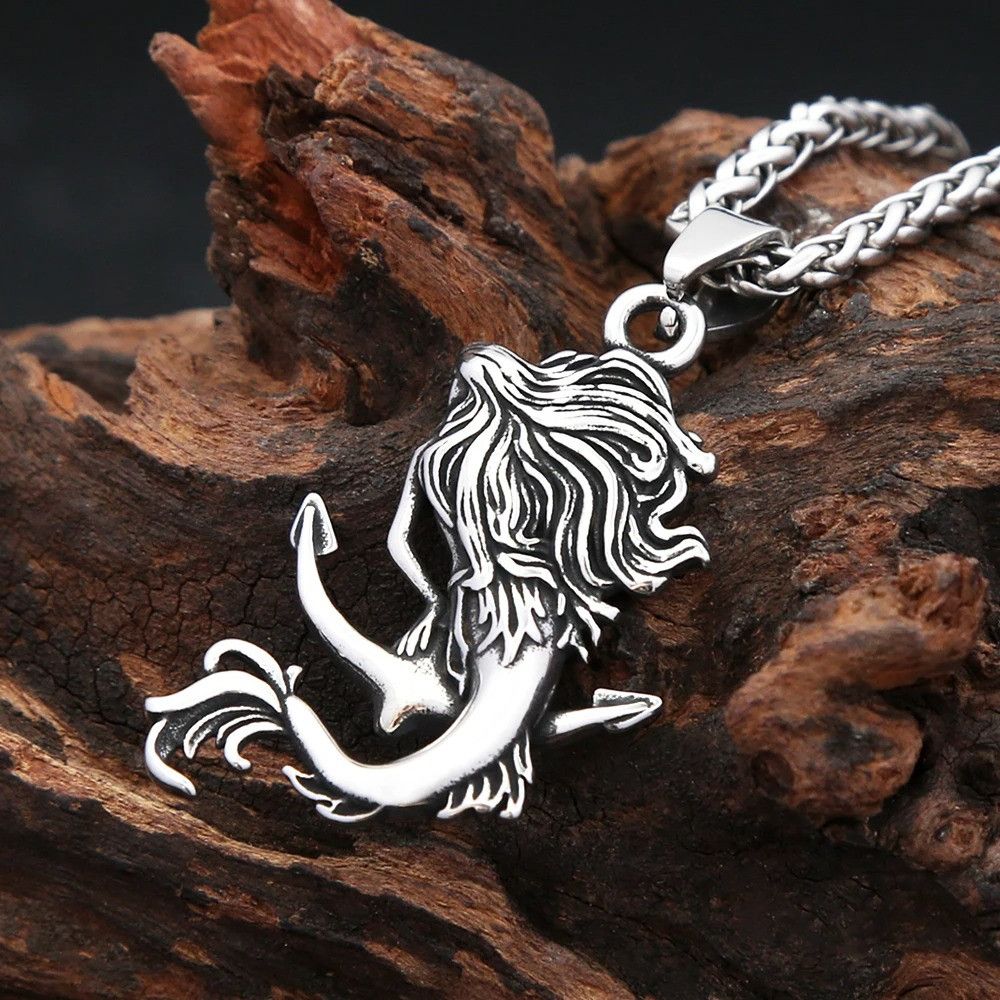 Vintage Mermaid Pendant Necklace Size ONE SIZE - 3 Thumbnail