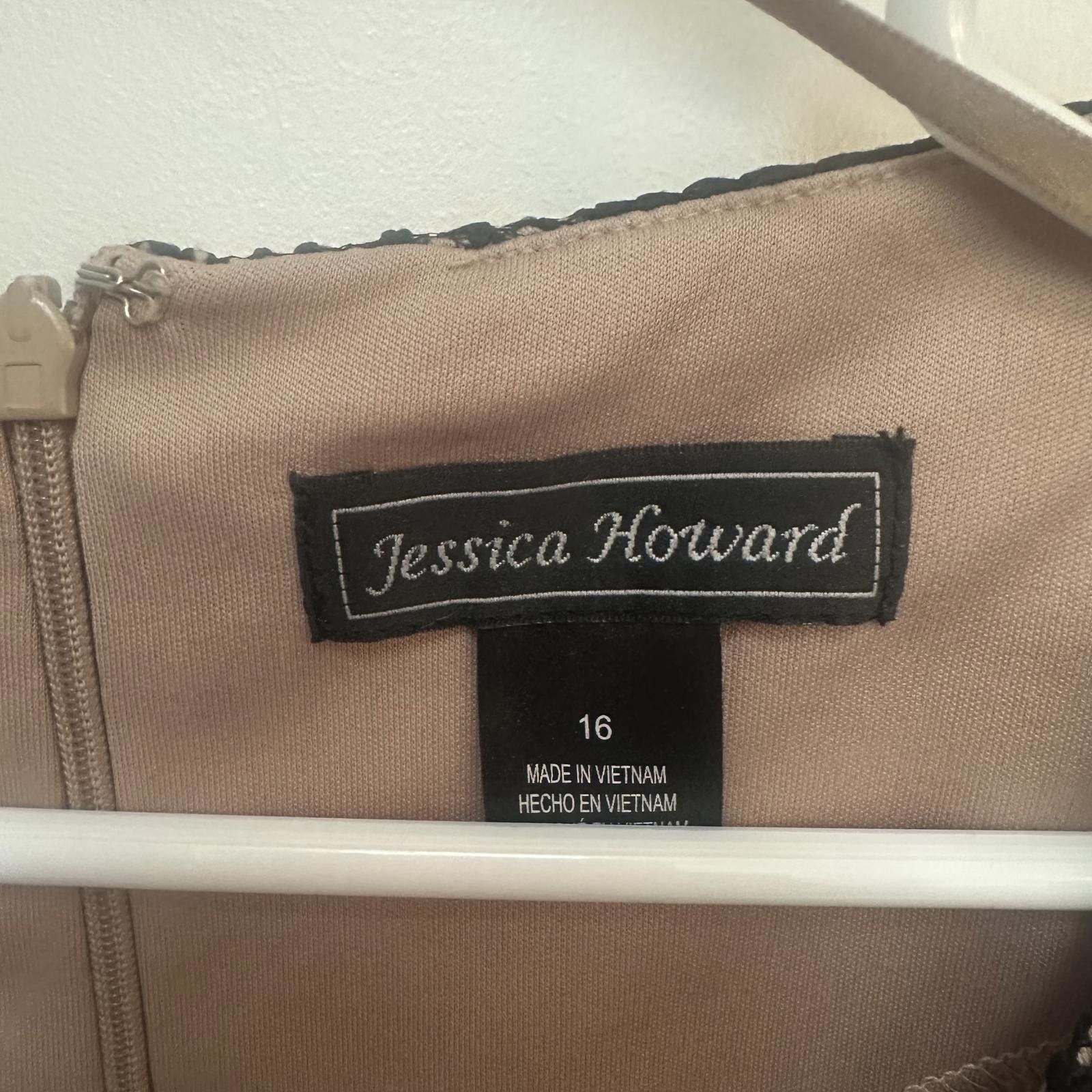 Designer Elegant Jessica Howard Black Lace Dress - Size 16 Size XXL / US 16-18 / IT 52-54 - 2 Thumbnail