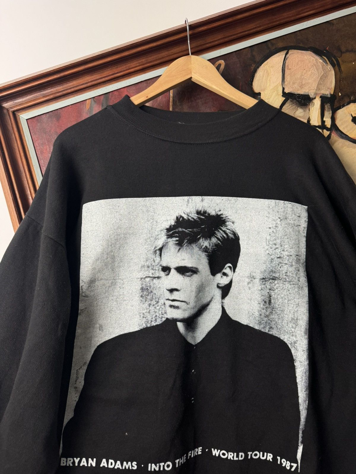 Band Tees Vintage Bryan Adams Into The Fire 80s Tour Crewneck Rare Size US L / EU 52-54 / 3 - 3 Thumbnail