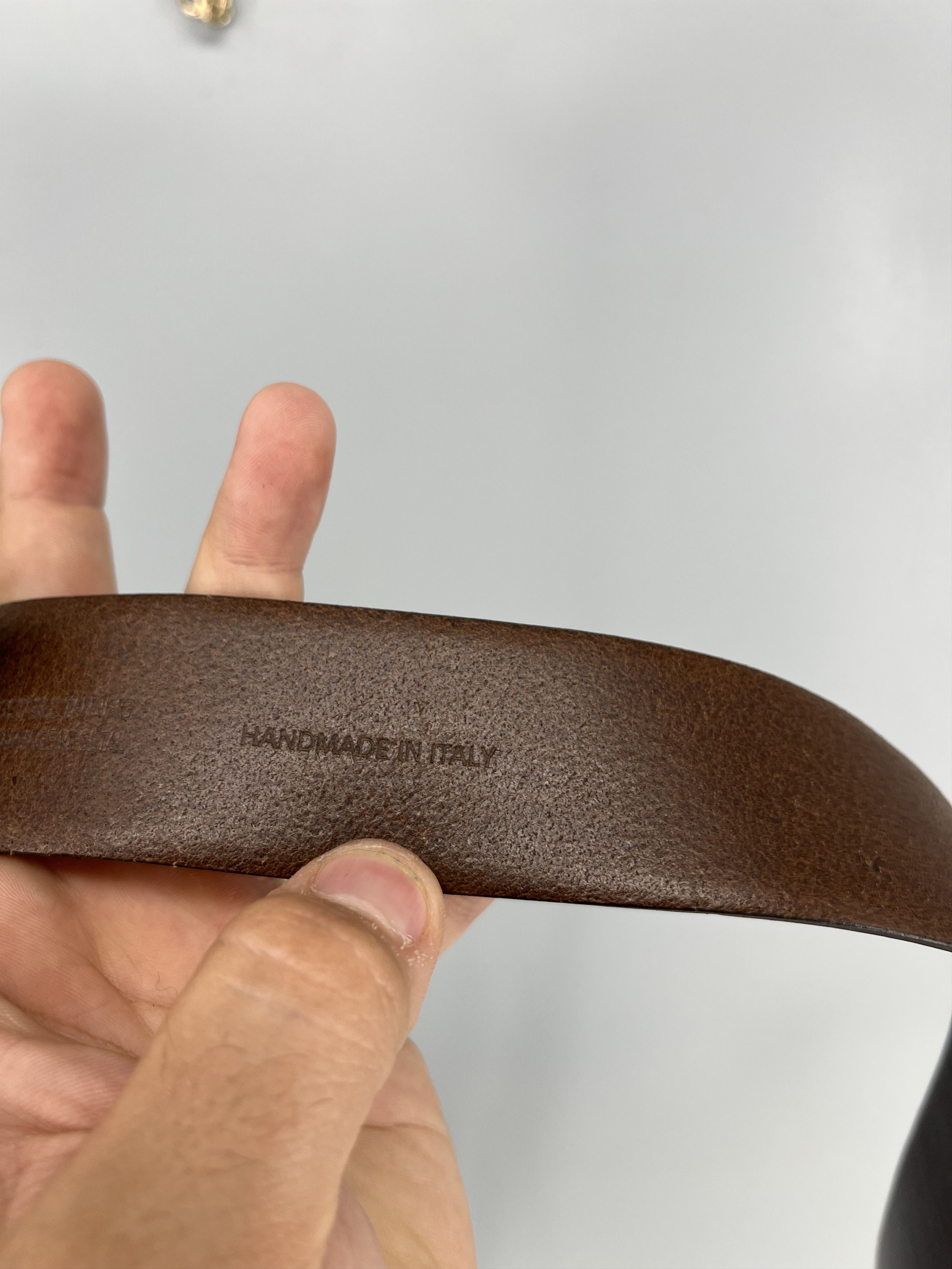 Hugo Boss Hugo Boss Brandon Handmade Dark Brown Leather Belt Men's Size ONE SIZE - 18 Thumbnail