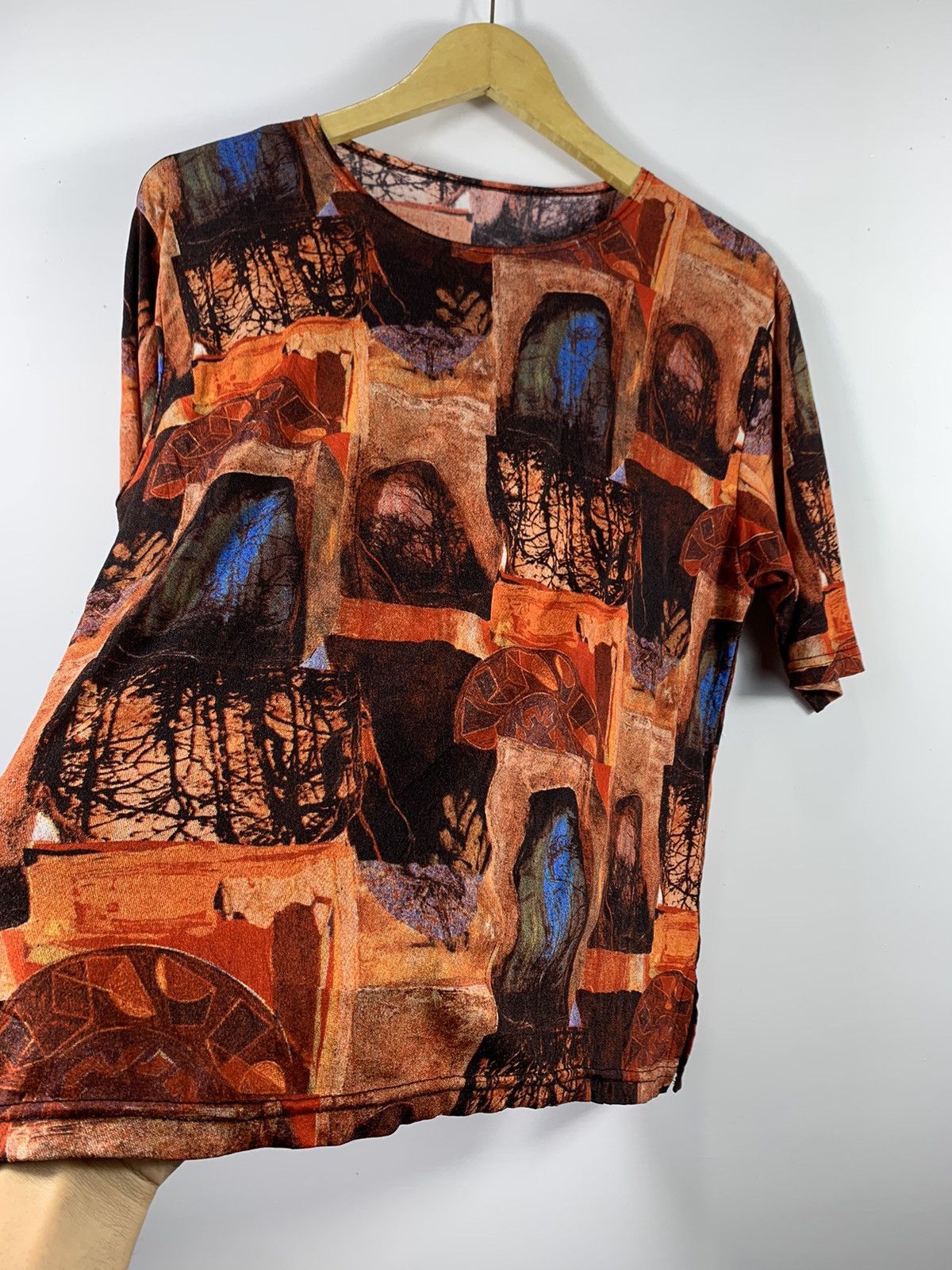 Yohji Yamamoto Japanese Brand Mesh top Like JPG Style All over print Size US M / EU 48-50 / 2 - 2 Thumbnail